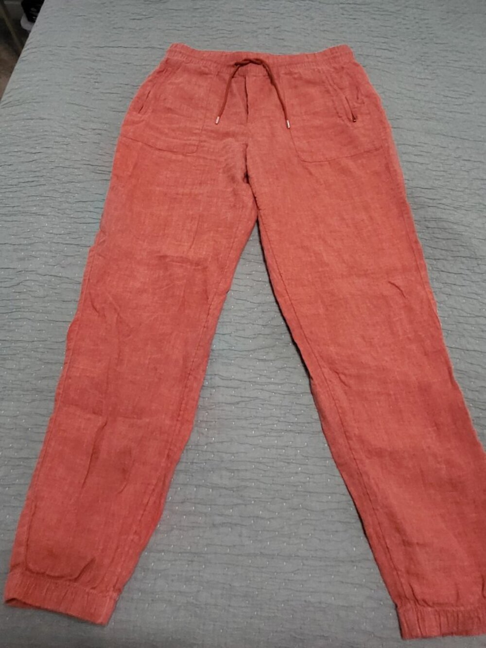 Athleta Retreat Linen Joggers - Dark Persimmon - Size 12 Tall (12T)